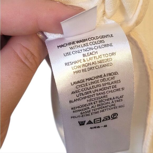 Maeve Anthropologie White Cozy Stripe Blouse Size M - Picture 6 of 6